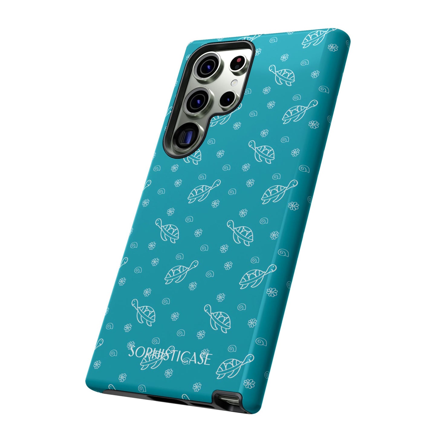 Turtle Island in Aqua - Tough Phone Case for Samsung Galaxy