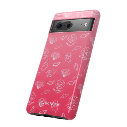 Seashell Society in Sunset Pink - iPhone Case, Samsung Galaxy Case, Google Pixel Case