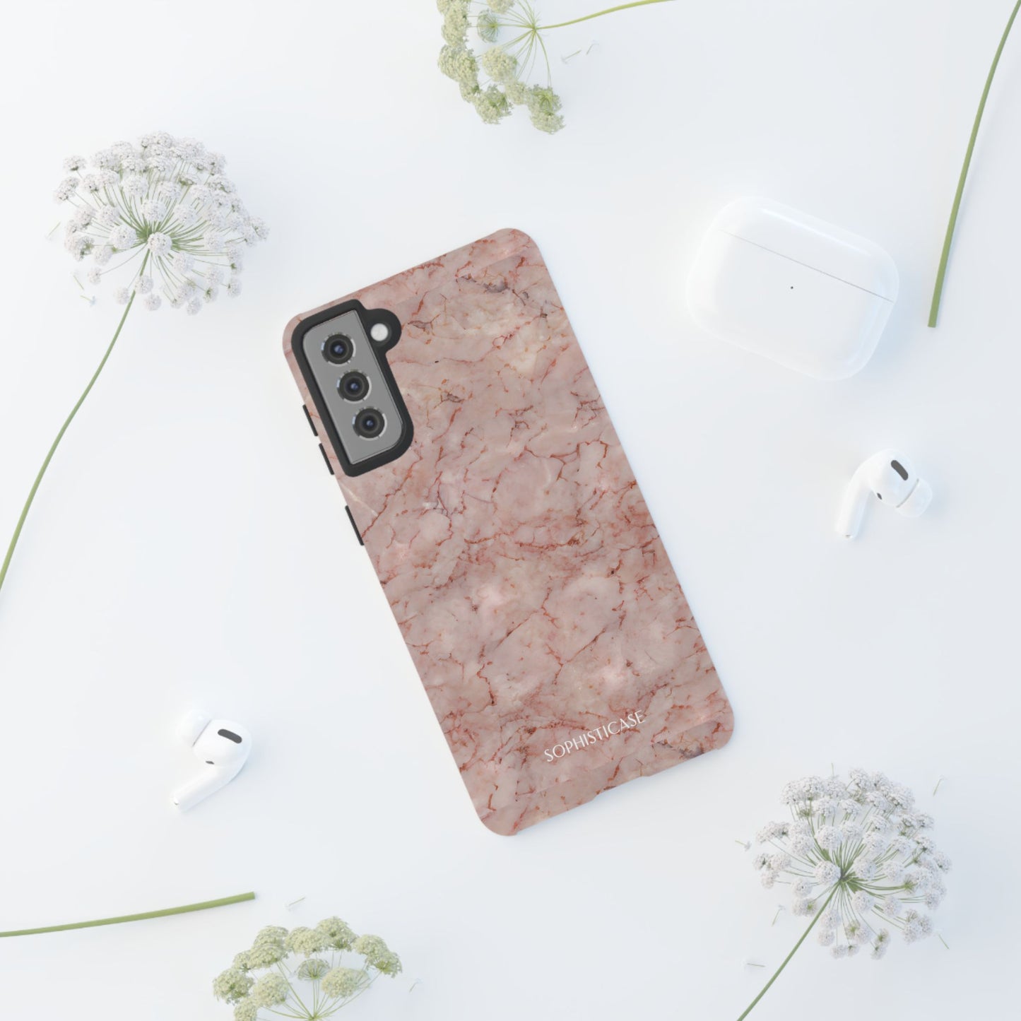 Marble Opulence in Pink - iPhone Case, Samsung Galaxy Case, Google Pixel Case