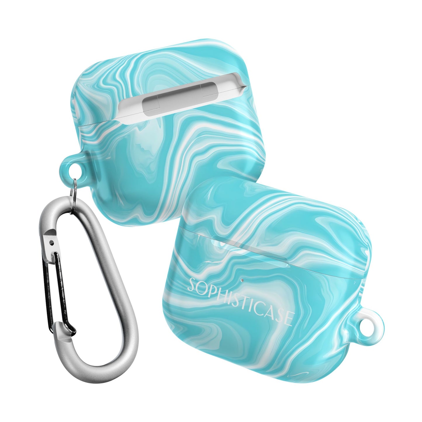 AirPod Cases - Liquid Dreams in Aqua