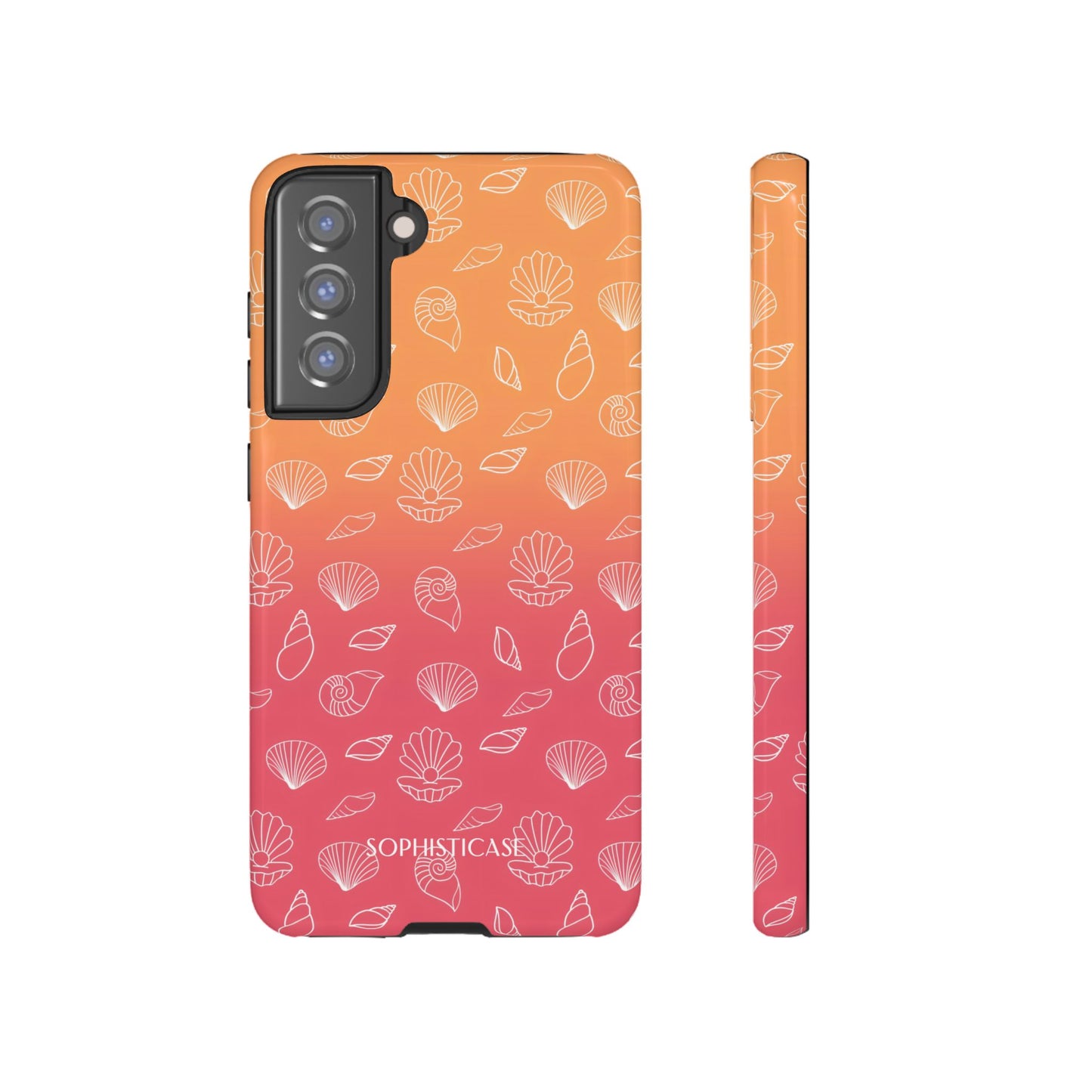 Seashell Society in Sunset Orange - iPhone Case, Samsung Galaxy Case, Google Pixel Case