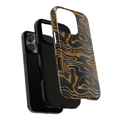 Cosmic Gold in Black - iPhone Case, Samsung Galaxy Case, Google Pixel Case