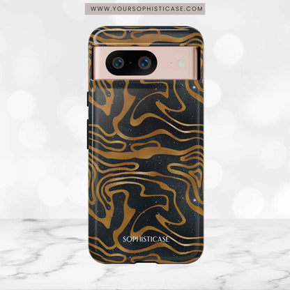 Cosmic Zebra in Black - iPhone Case, Samsung Galaxy Case, Google Pixel Case