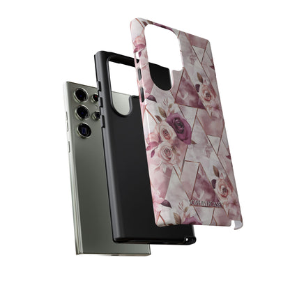 Royal Floral in Plum Chevron - Tough Phone Case