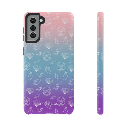 Seashell Society in Pink Blue & Purple Sunset - iPhone Case, Samsung Galaxy Case, Google Pixel Case