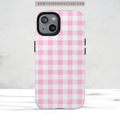 Gingham in Pink - Magsafe Case