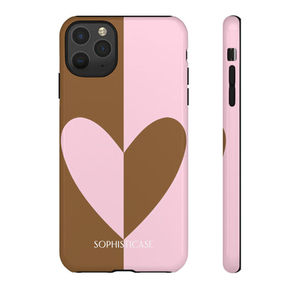 Be Mine in Pink and Brown - Tough Phone Case for iPhone