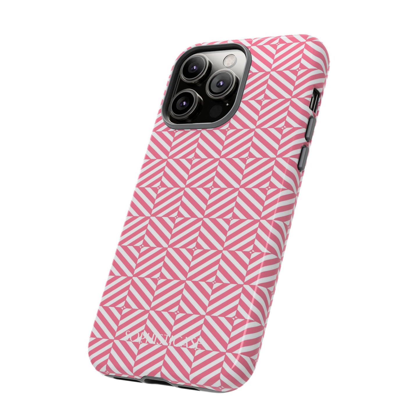 Illusions in Salmon - Dual Layer Shockproof Phone Case for iPhone, Google Pixel and Samsung Galaxy