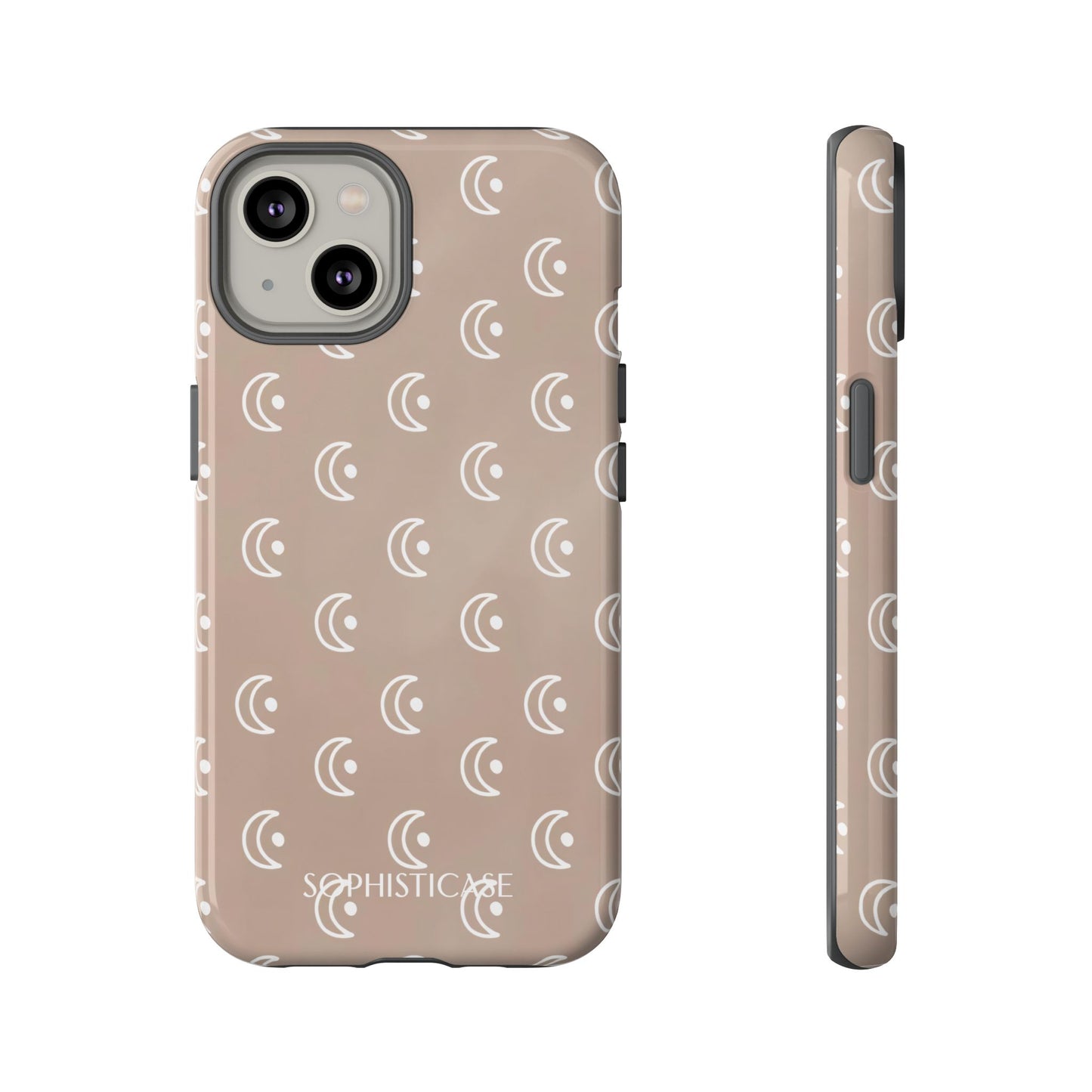 Moon Phase in Boho Brown - Tough Phone Case for iPhone