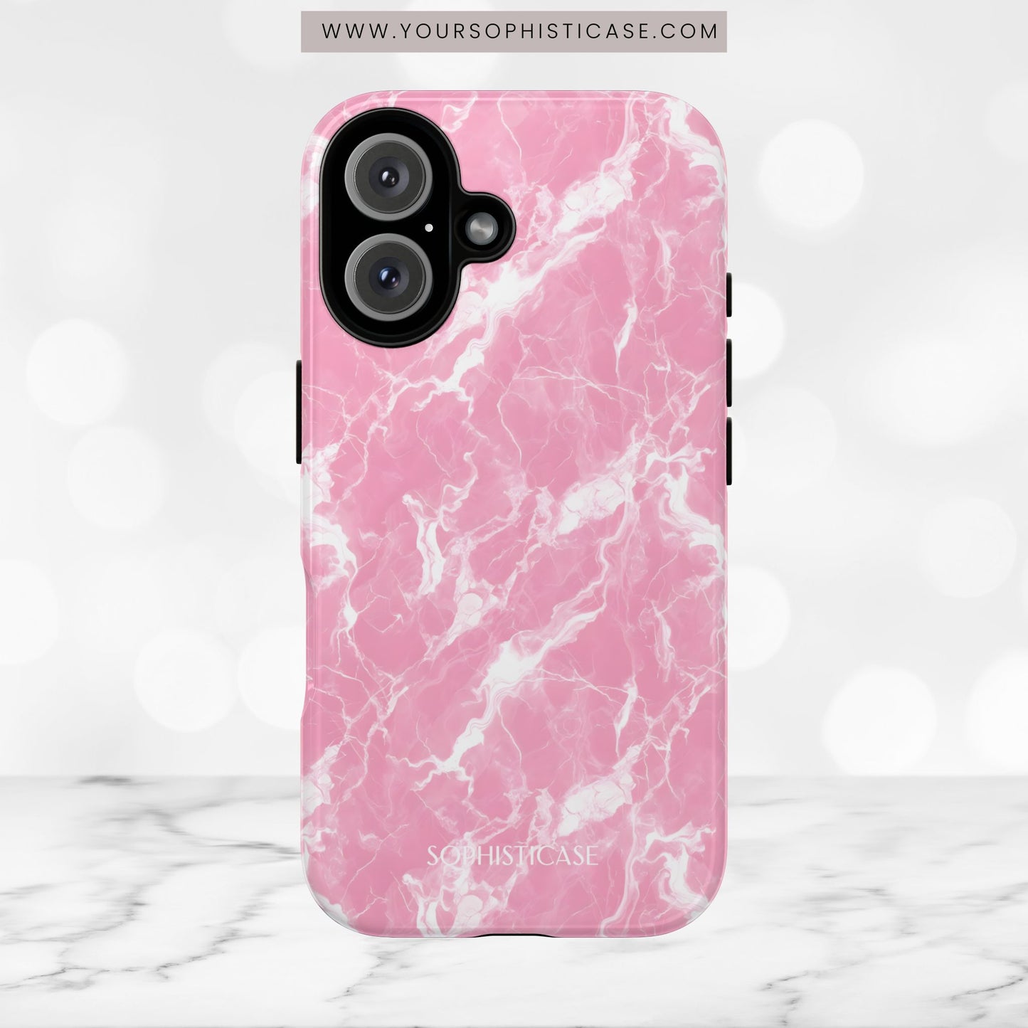 Marble Crush in Pink - Tough Phone Case