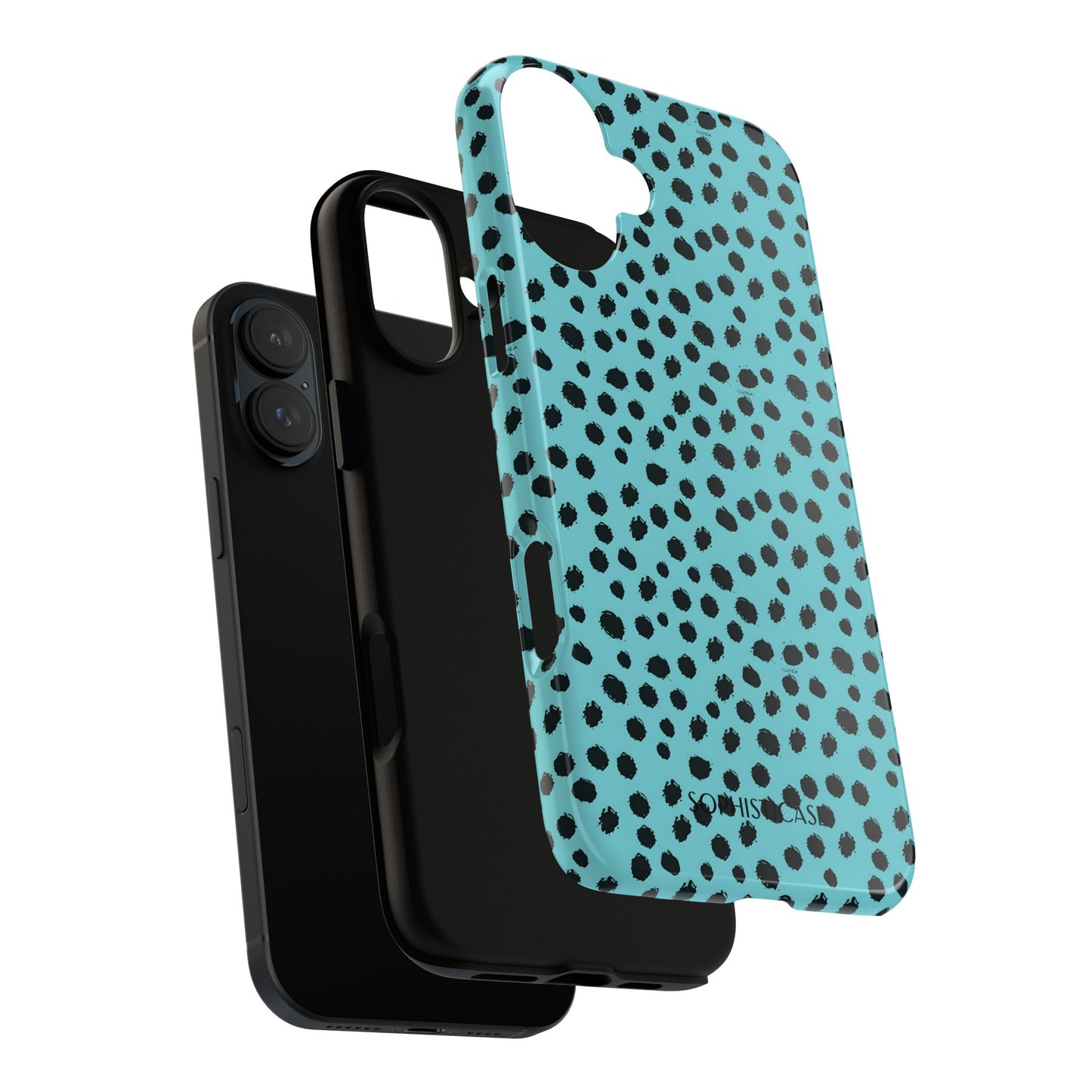 Cheetahs and Liars in Aqua - iPhone Case