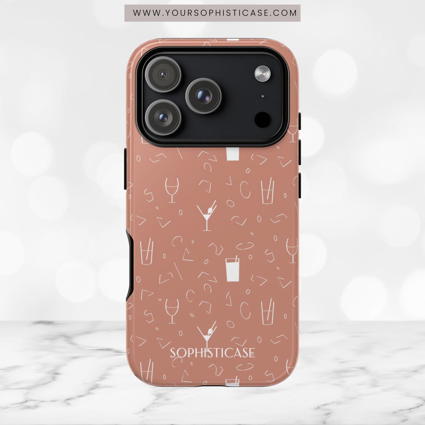 Cocktail Hour in Brown - iPhone Case