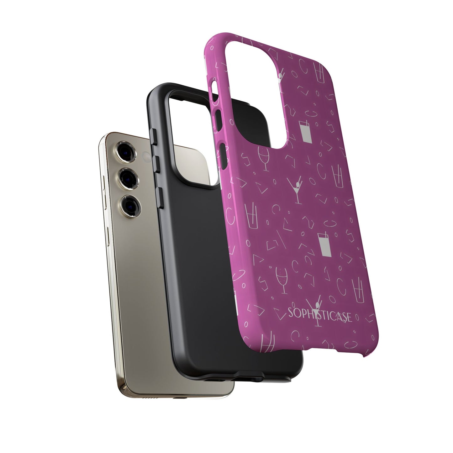 Cocktail Hour in Purple - Drop Proof Phone Case for Samsung Galaxy