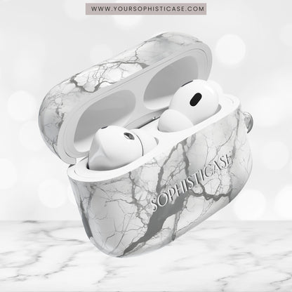 AirPod Cases - Marble Opulence in Charcoal Grey