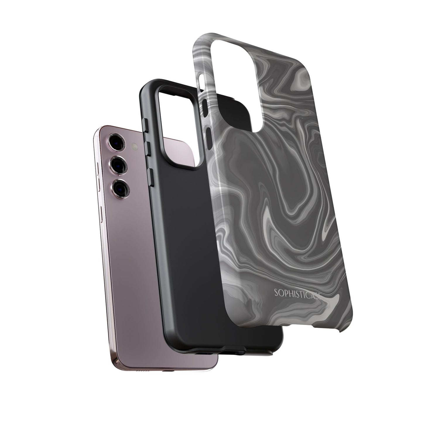 Liquid Dreams in Charcoal - Tough Phone Case