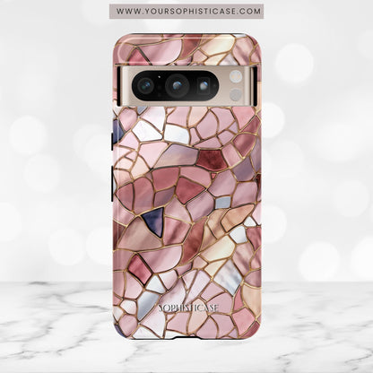 Rose' Runway in Pink Mosaic - Tough Phone Case