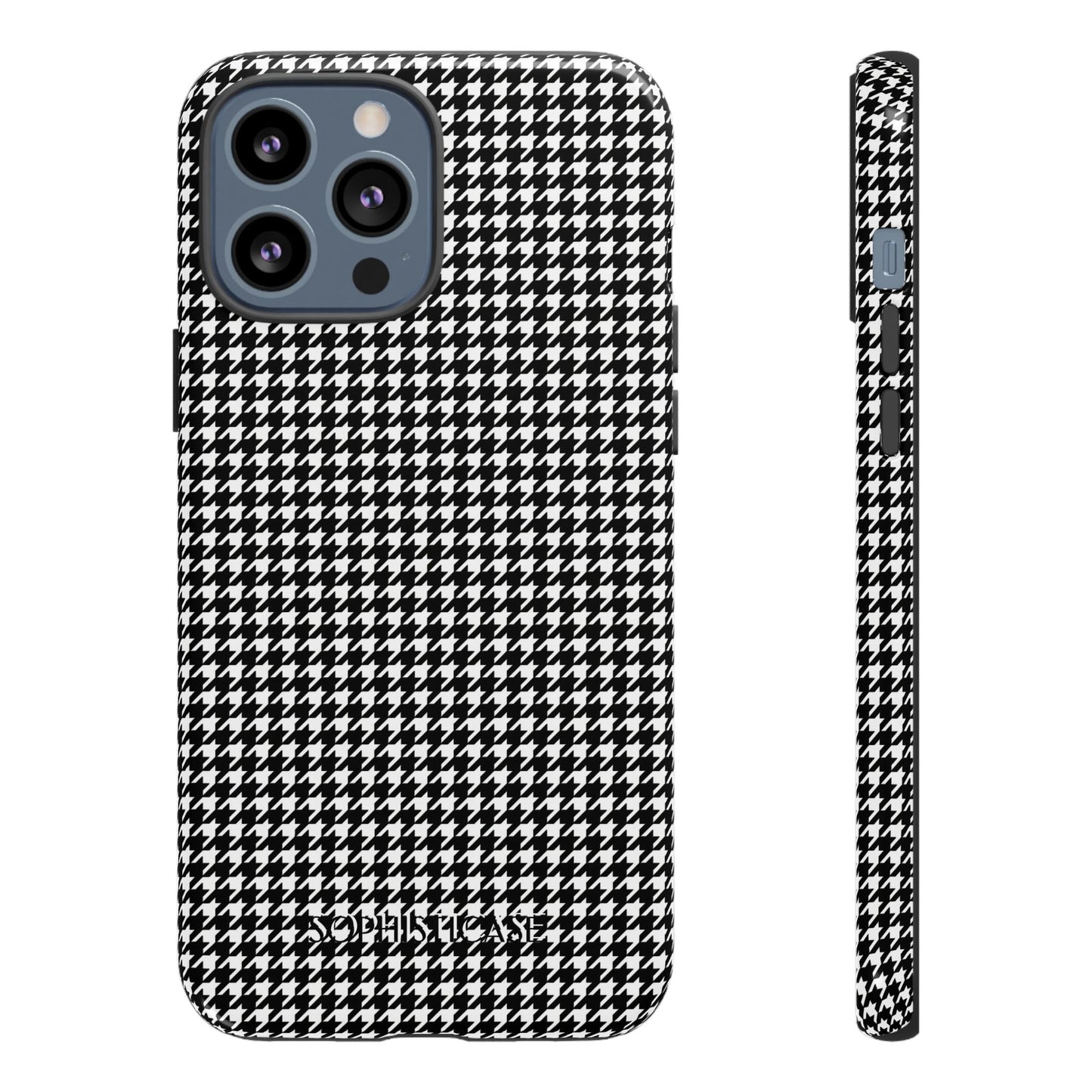 Houndstooth in Black - Drop Proof Phone Case for iPhone