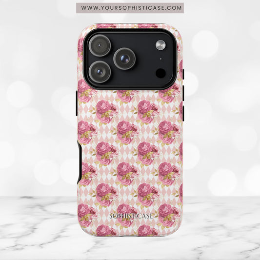 Rose Diamond Romance in Sienna - iPhone Case