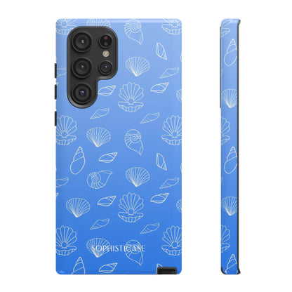Seashell Society in Ocean Blue - iPhone Case, Samsung Galaxy Case, Google Pixel Case