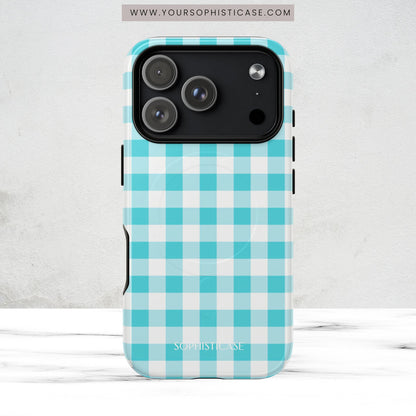 Gingham in Aqua - Magsafe Case