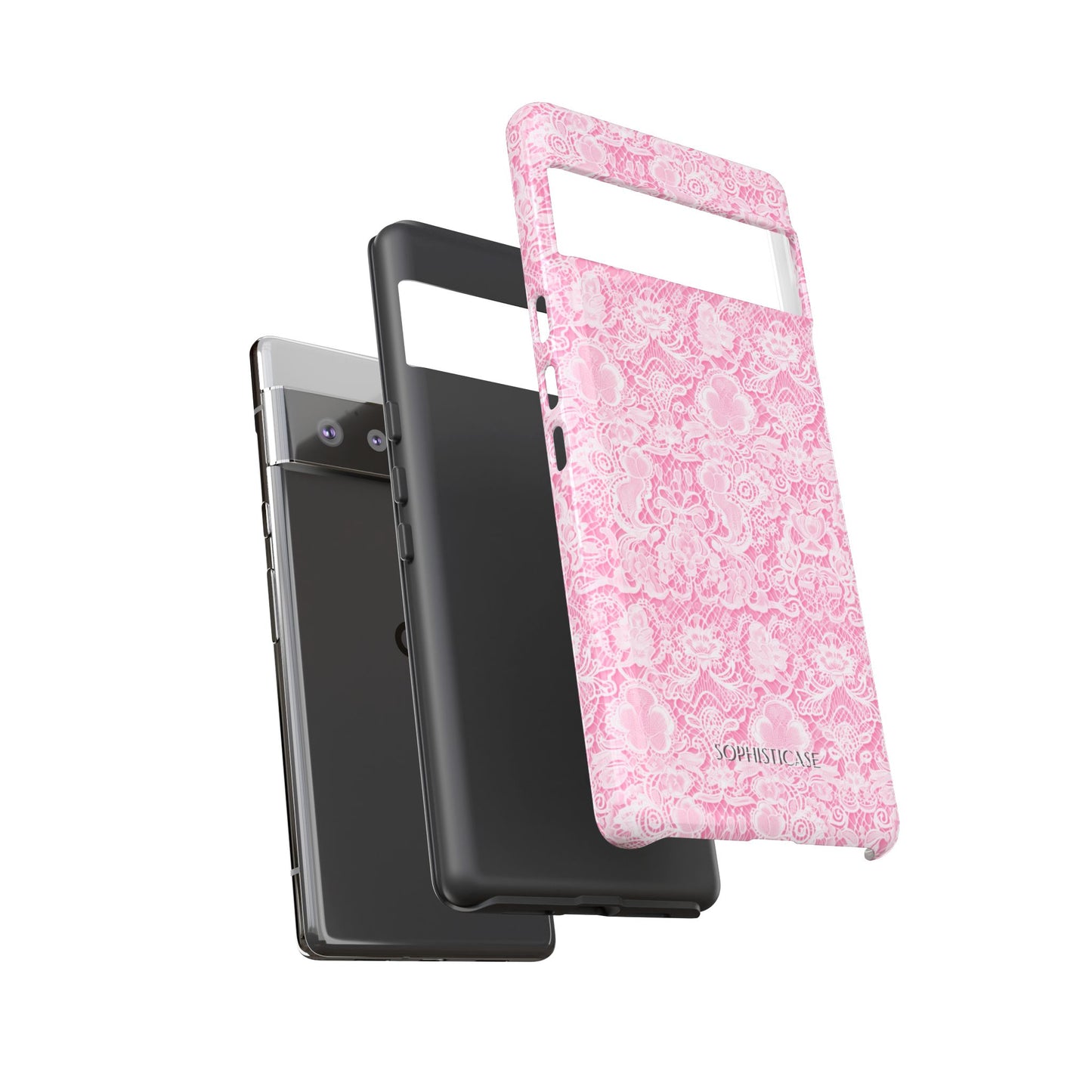 Luxe Lace in Pink - iPhone Case, Samsung Galaxy Case, Google Pixel Case