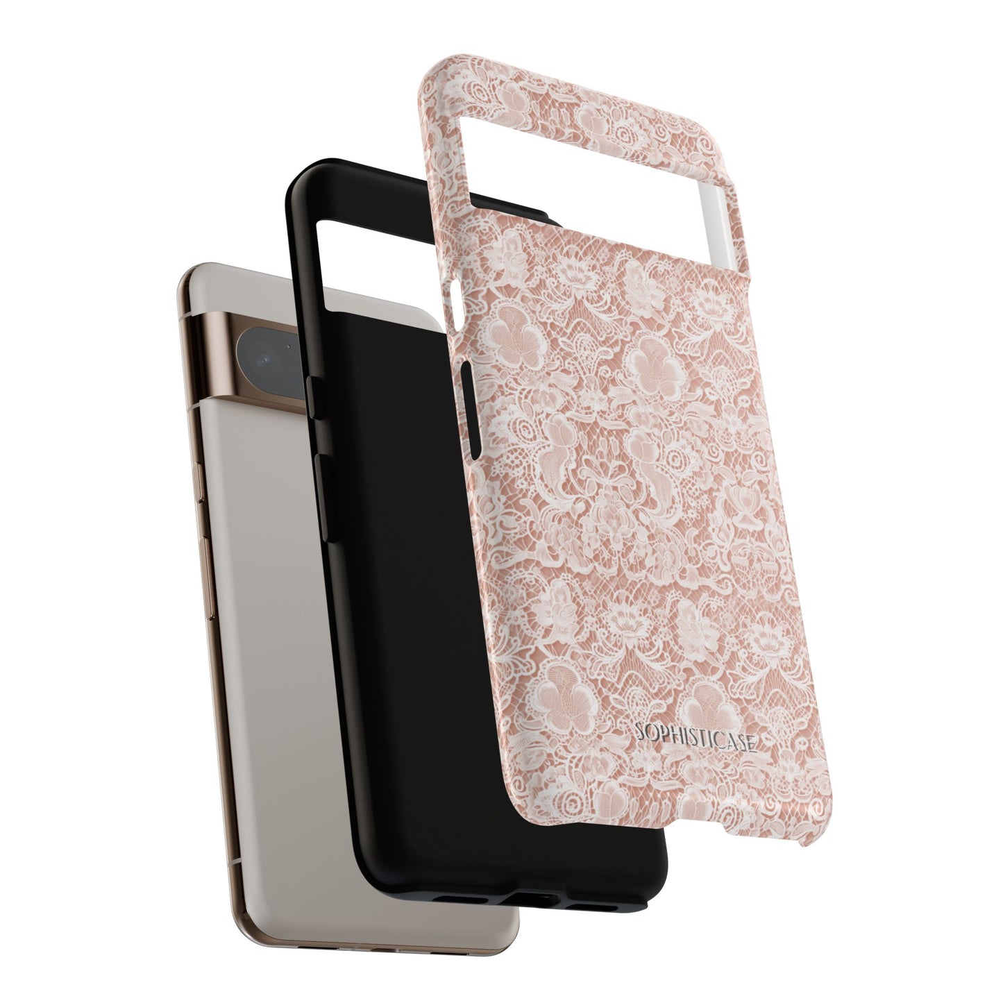 Luxe Lace in Brown - Tough Phone Case