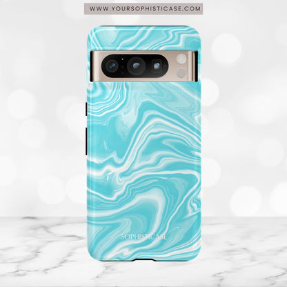 Liquid Dreams in Aqua - Tough Phone Case