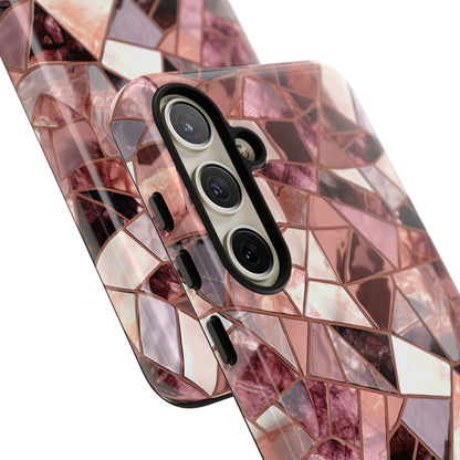 Rose' Runway in Merlot Mosaic - Tough Phone Case