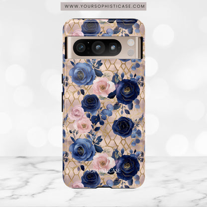 Royal Floral in Navy Blush - Tough Phone Case