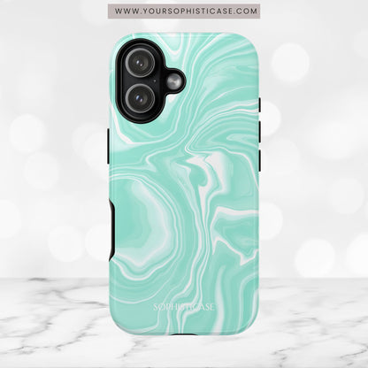 Liquid Dreams in Green - Tough Phone Case