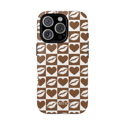 Belle Amie in Deep Brown - Galentines Release - Shockproof Phone Case for iPhone, Samsung Galaxy and Google Pixel