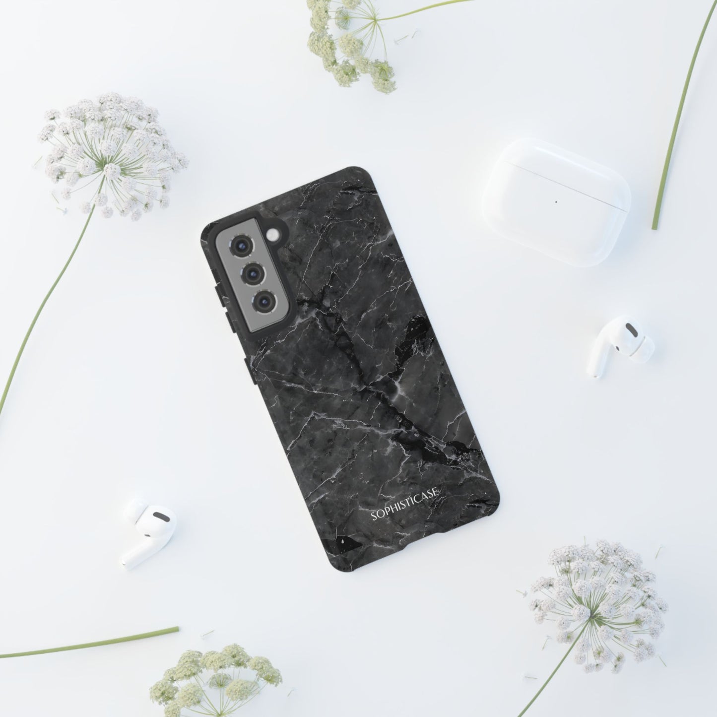 Marble Opulence in Black - iPhone Case, Samsung Galaxy Case, Google Pixel Case
