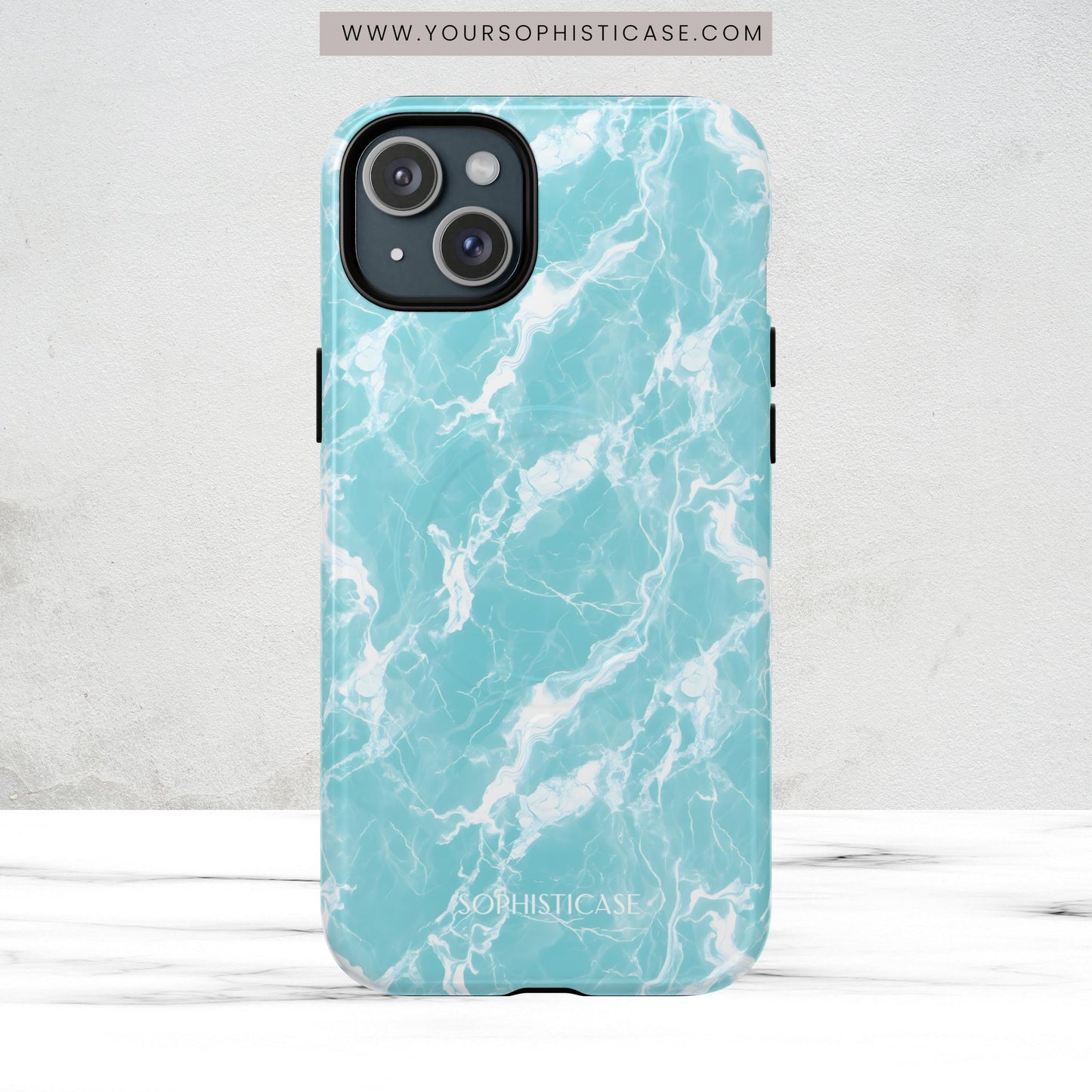 Marble Crush in Aqua - Magsafe Case