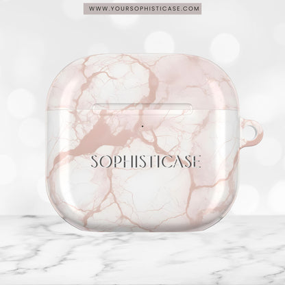 AirPod Cases - Marble Opulence in Neutral Beige