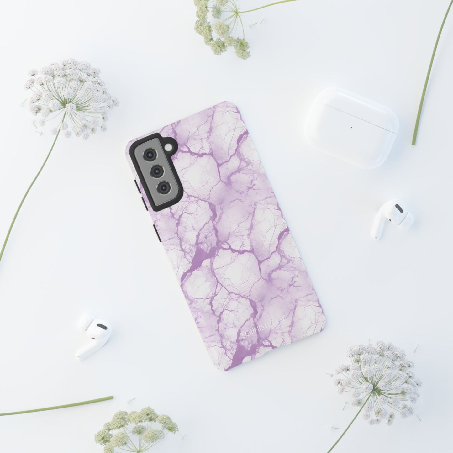 Marble Opulence in Purple - Tough Phone Case