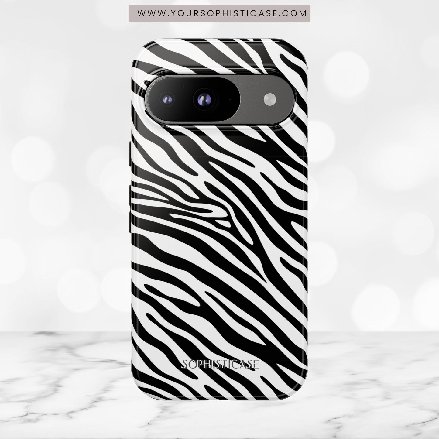 Dark Thoughts in Urban Zebra - Tough Phone Case