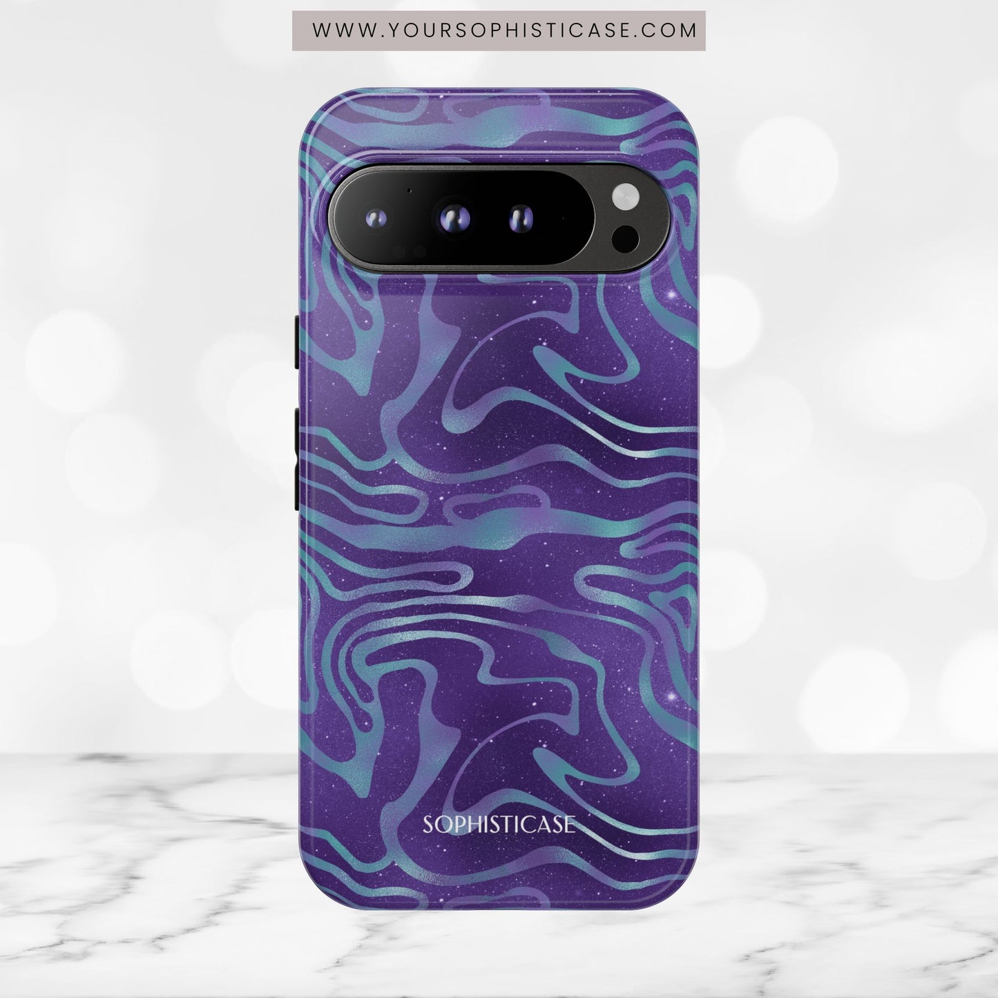 Cosmic Gold in Blue & Purple - iPhone Case, Samsung Galaxy Case, Google Pixel Case