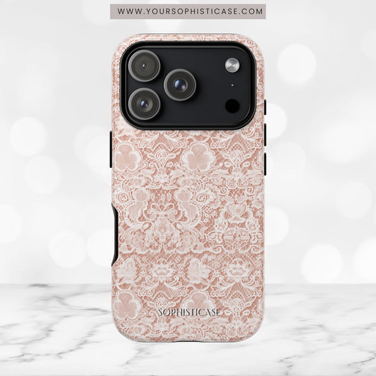 Luxe Lace in Brown - Tough Phone Case