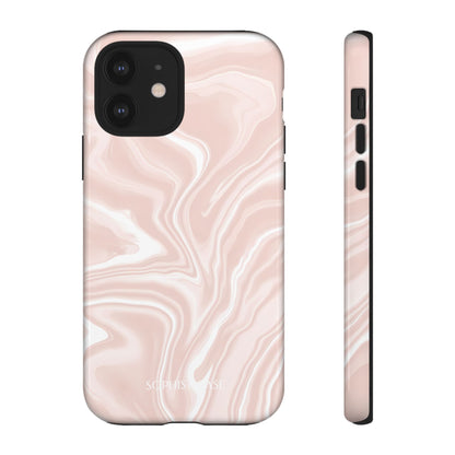 Liquid Dreams in Neutral Beige - iPhone Case