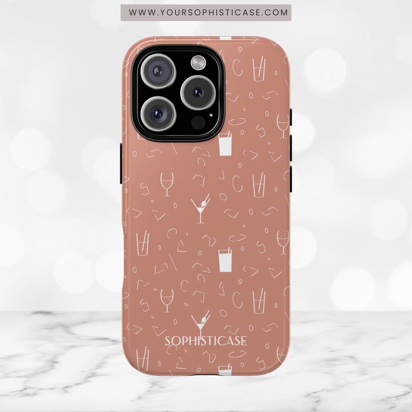 Cocktail Hour in Brown - iPhone Case