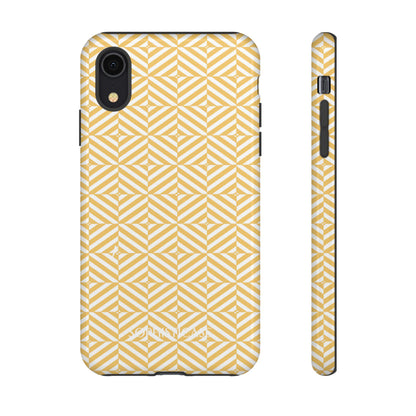 Illusions in Yellow - Dual Layer Shockproof Phone Case for iPhone, Google Pixel and Samsung Galaxy