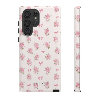 The Sweetest Thing in Coquette Roses and Bows - iPhone Case, Samsung Galaxy Case, Google Pixel Case