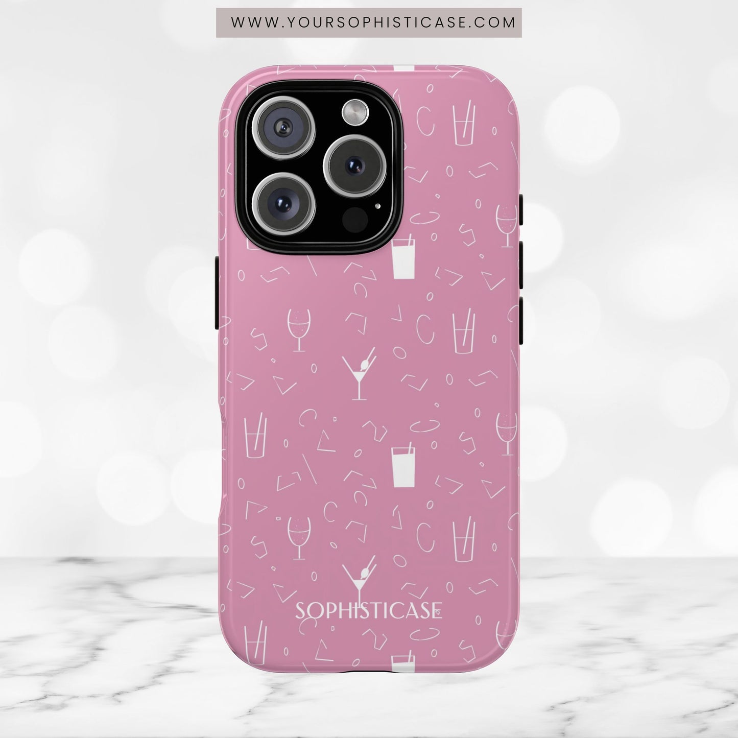 Cocktail Hour in Pink - iPhone Case
