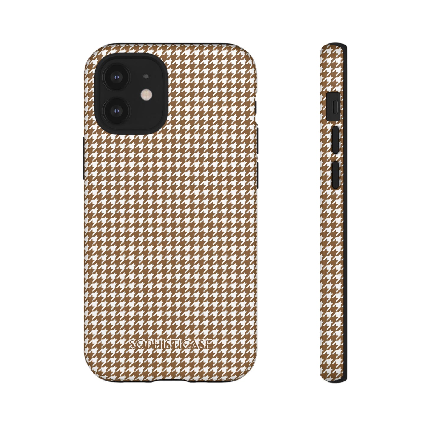 Houndstooth in Brown - iPhone Case, Samsung Galaxy Case, Google Pixel Case