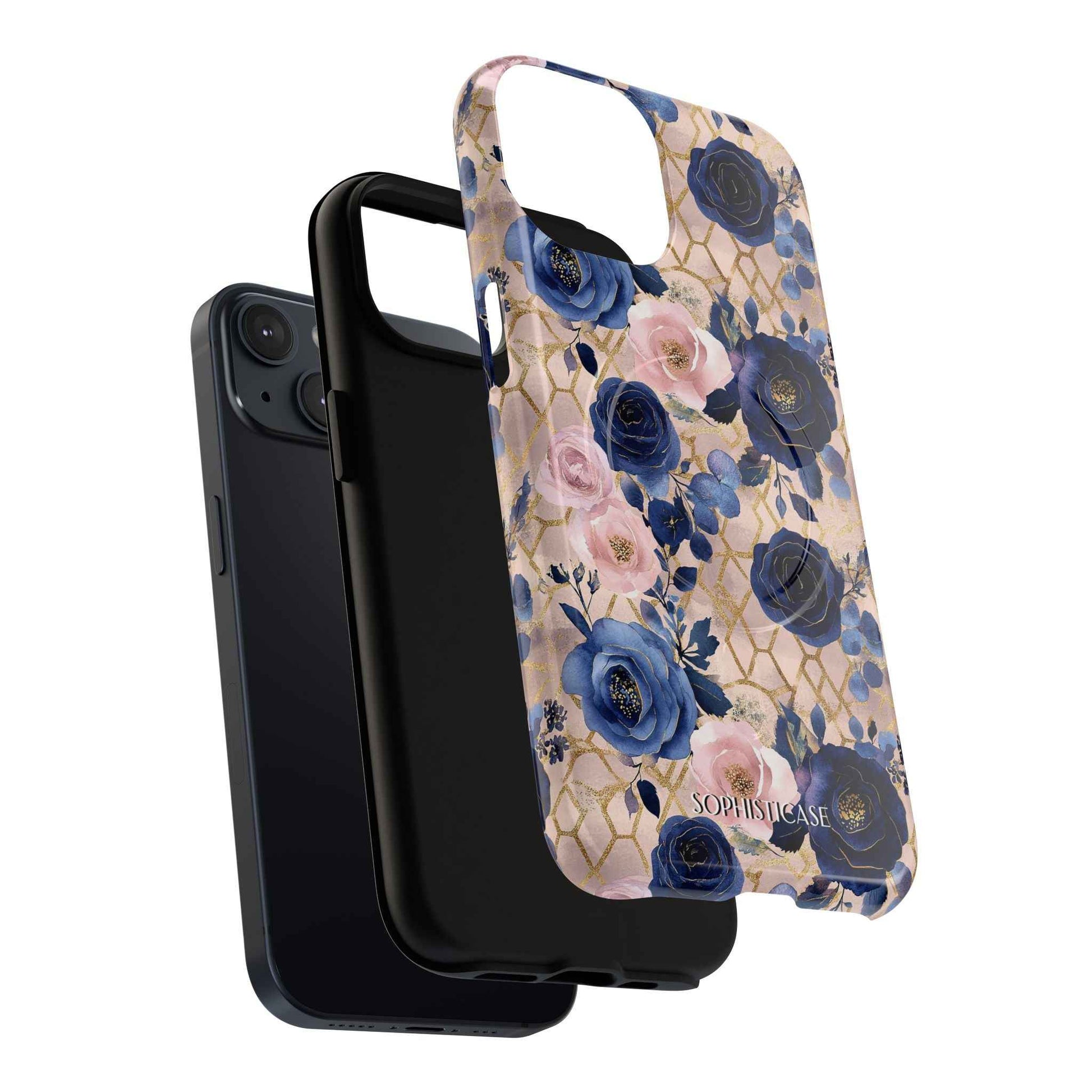 Royal Floral in Navy Blush - iPhone Magsafe Case
