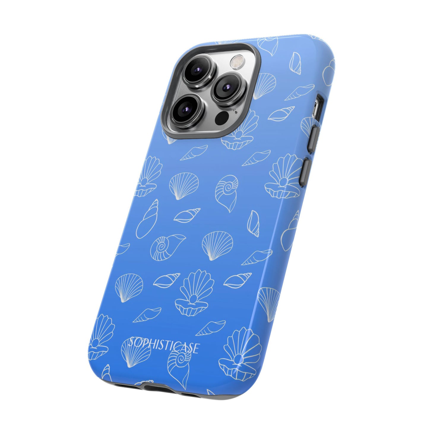 Seashell Society in Ocean Blue - iPhone Case, Samsung Galaxy Case, Google Pixel Case