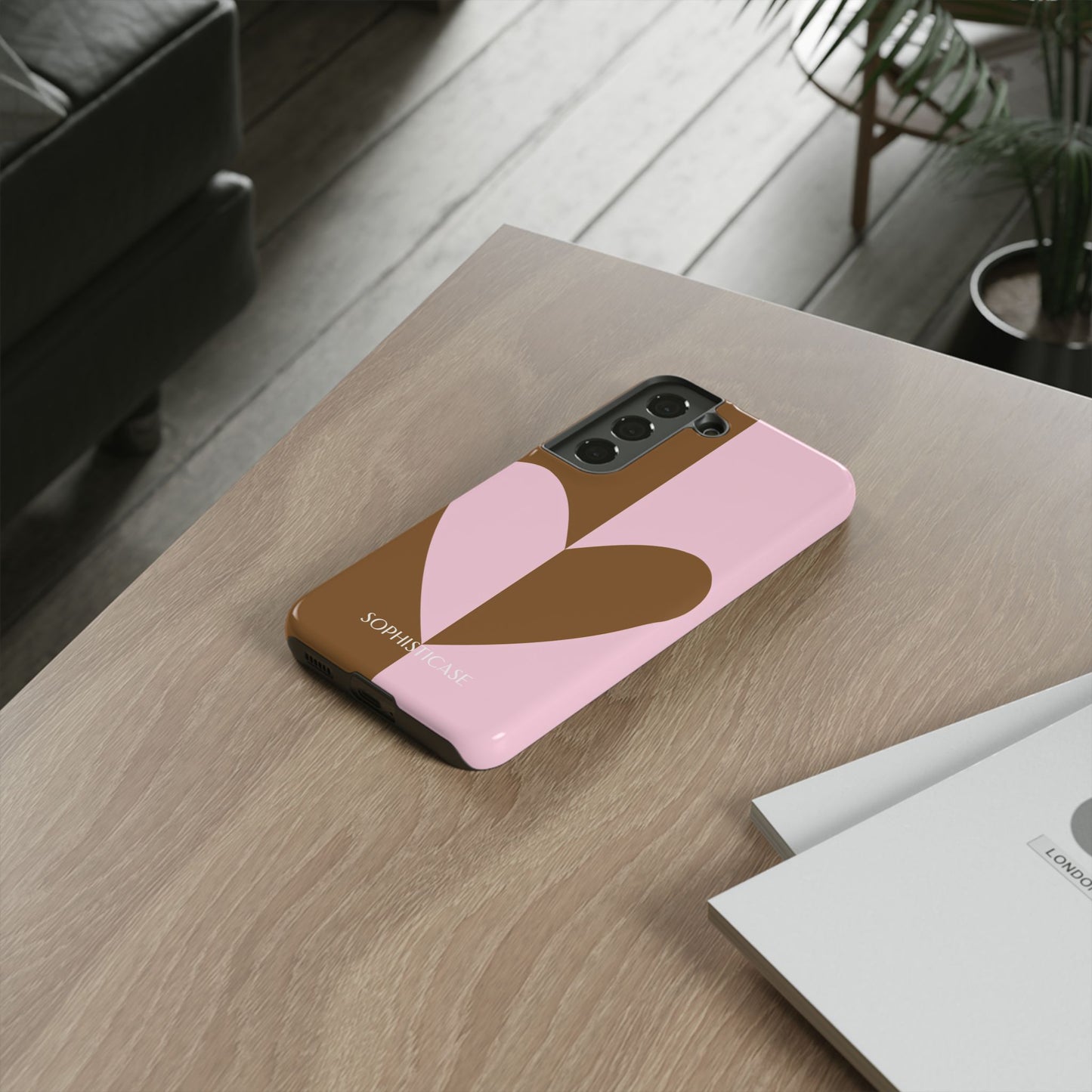 Be Mine in Pink and Brown - iPhone Case, Samsung Galaxy Case, Google Pixel Case