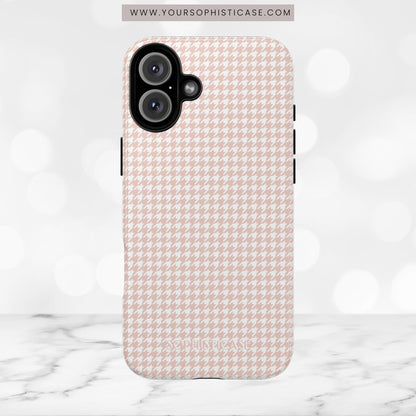 Houndstooth in Neutral - iPhone Case, Samsung Galaxy Case, Google Pixel Case