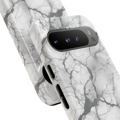 Marble Opulence in Charcoal Grey - Tough Phone Case