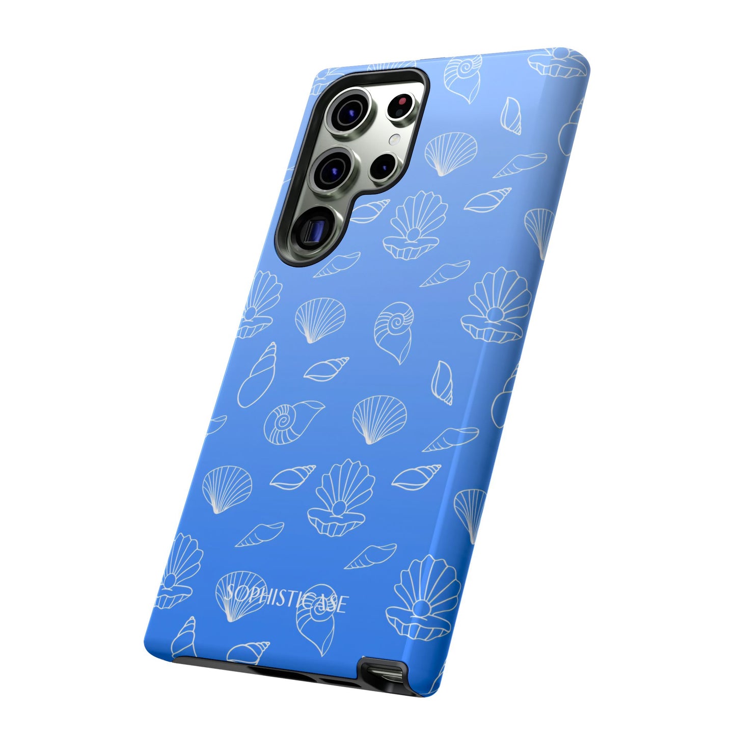 Seashell Society in Ocean Blue - iPhone Case, Samsung Galaxy Case, Google Pixel Case